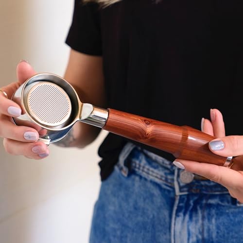 54mm Bottomless Portafilter with Rosewood Handle