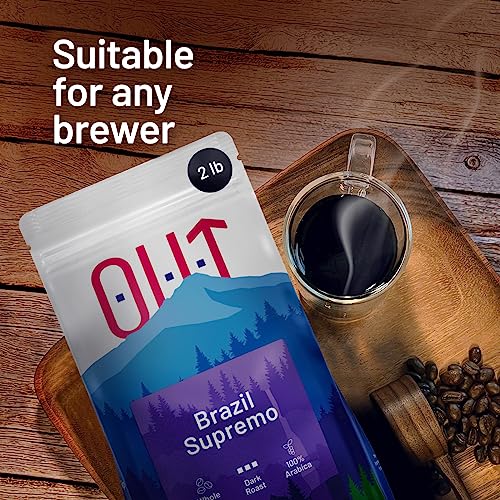 Dark Roast Low Acid Brazil Whole Coffee Beans