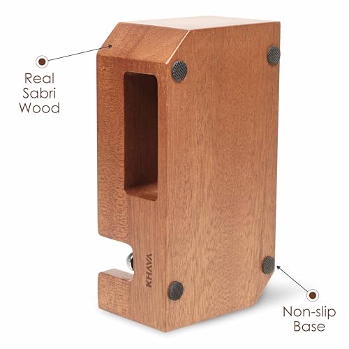 Wooden espresso tamping station for 54mm coffee tamper