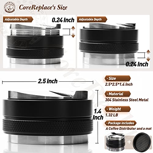 CoreReplace Dual Head Coffee Distributor and Tamper