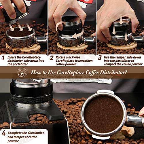CoreReplace Dual Head Coffee Distributor and Tamper