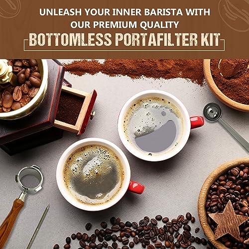 Naked Bottomless Portafilter Kit with Latte Pen & Spoon