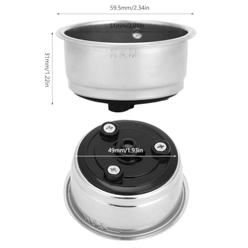 Stainless Steel Coffee Filter Basket for Espresso Machines (2-Pack)