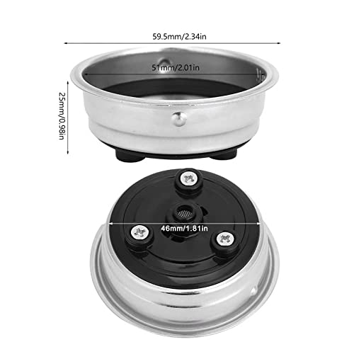 Stainless Steel Coffee Filter Basket for Espresso Machines (2-Pack)