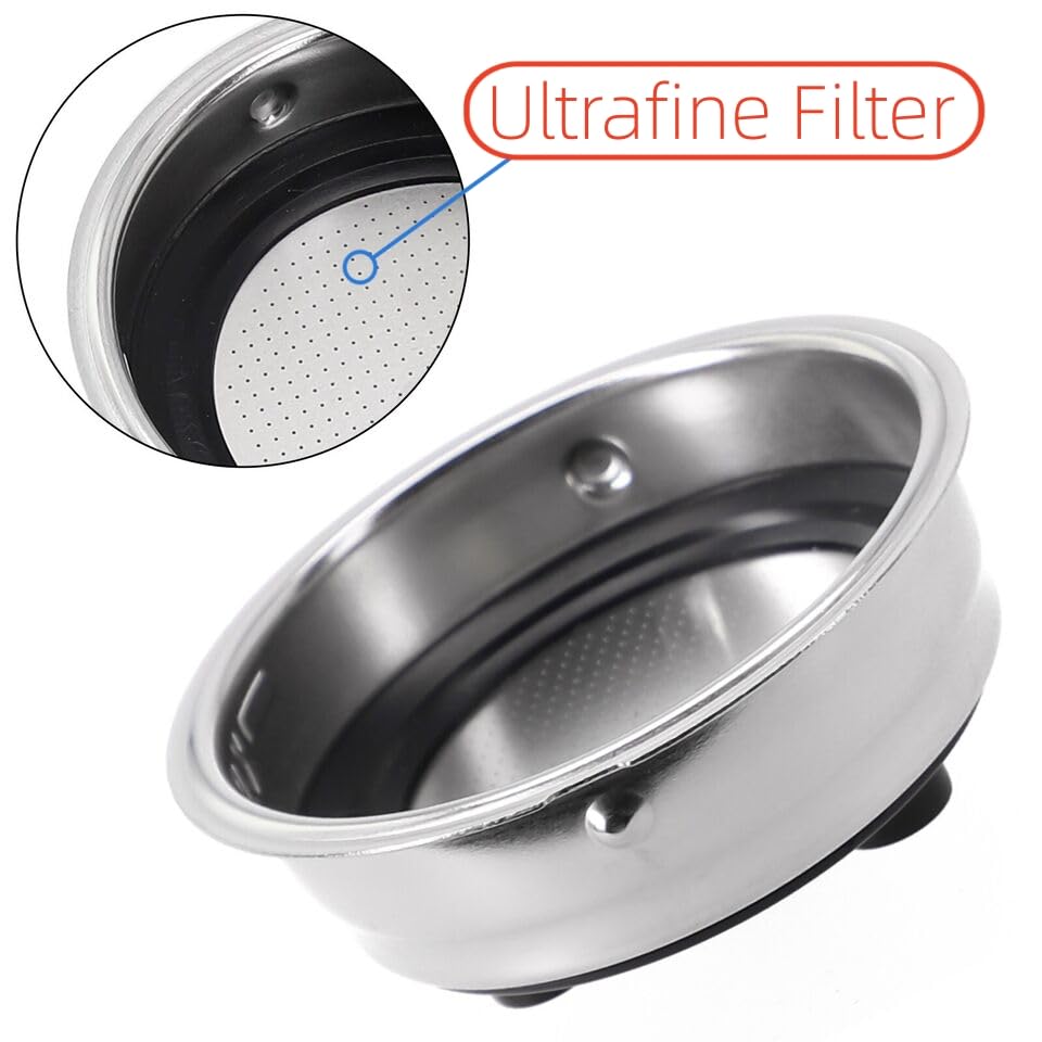 Stainless Steel Coffee Filter Basket for Espresso Machines (2-Pack)