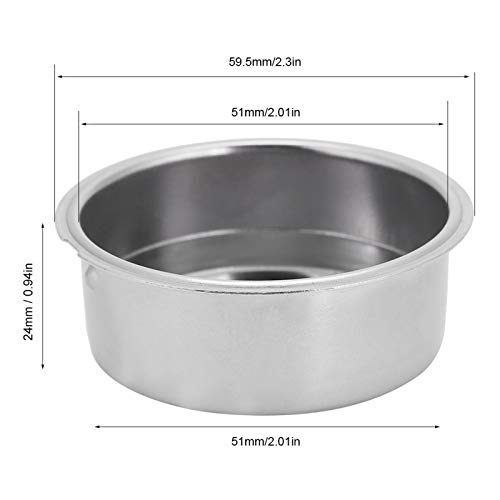 Double Cup Stainless Steel Coffee Filter Basket, Reusable