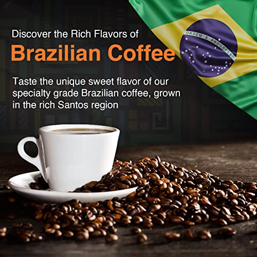 Brazilian Santos Medium Roast Arabica Coffee Beans - 12 oz