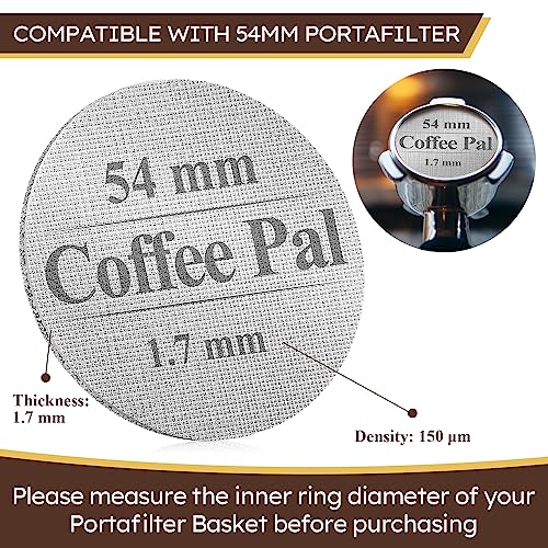 54mm Espresso Filter Screen for Portafilter - Stainless Steel