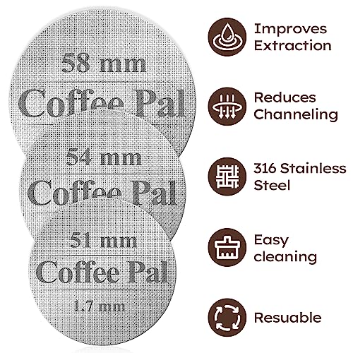 54mm Espresso Filter Screen for Portafilter - Stainless Steel