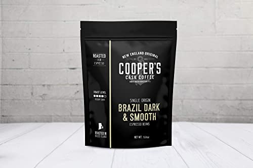 Brazilian Single Origin Espresso Ground Coffee | Smooth & Creamy Medium Dark Roast, 12 oz Bag