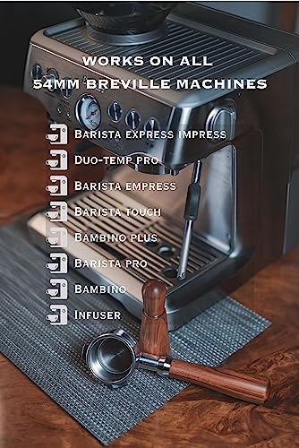 54mm Bottomless Portafilter with Wdt Tool for Espresso Brewing