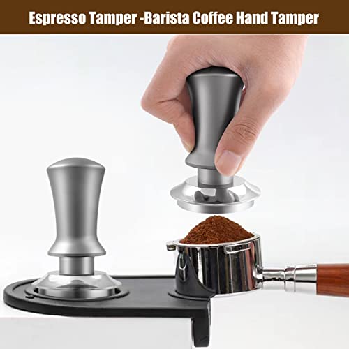 Espresso 54mm Tamper with Calibrated Spring, Stainless Steel