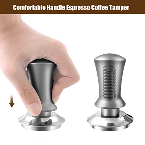 Espresso 54mm Tamper with Calibrated Spring, Stainless Steel