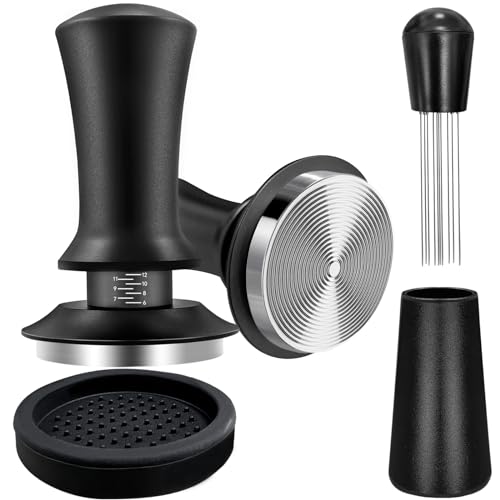 51mm Espresso Tamper with WDT Tool and Silicone Mat