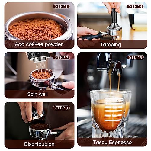 53mm Espresso Tamper with WDT Tool and Stirrer