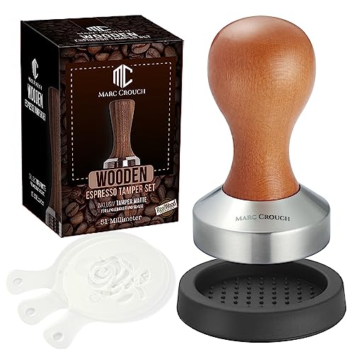 Stainless Steel Espresso Tamper Set with Latte Art