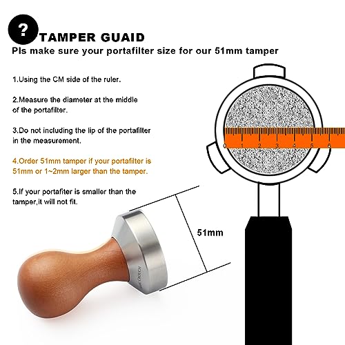 Stainless Steel Espresso Coffee Tamper, Tamper Mat, Stencil