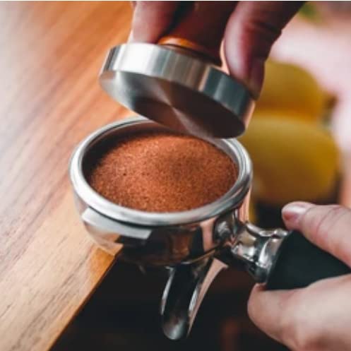 Stainless Steel Espresso Coffee Tamper, Tamper Mat, Stencil
