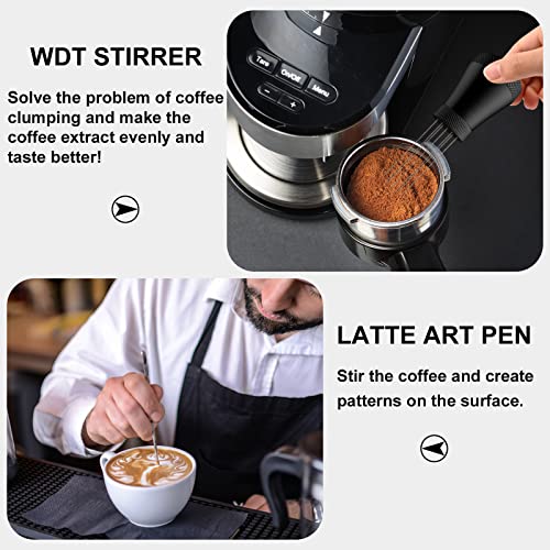 Espresso Distribution Tool with 7 Needles & Latte Art Pen