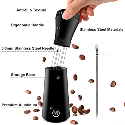 Espresso Distribution Tool with 7 Needles & Latte Art Pen