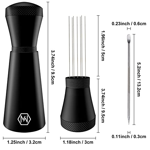 Espresso Distribution Tool with 7 Needles & Latte Art Pen