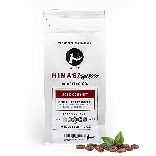 Minas Espresso - Jose Gourmet - Medium Roast Whole Coffee Beans - Brazilian - 12oz