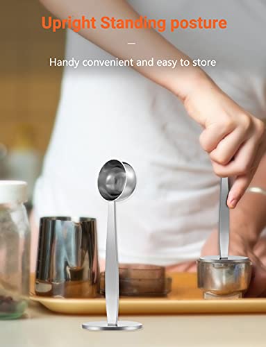 Stainless Steel Coffee Scoop and Tamping Tool Combo