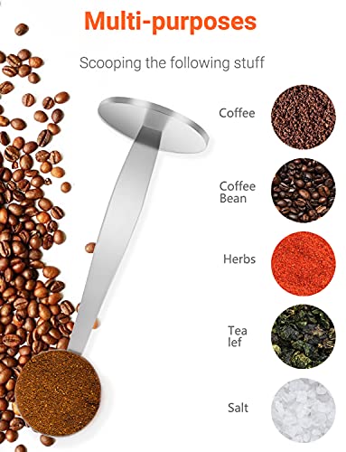 Stainless Steel Coffee Scoop and Tamping Tool Combo