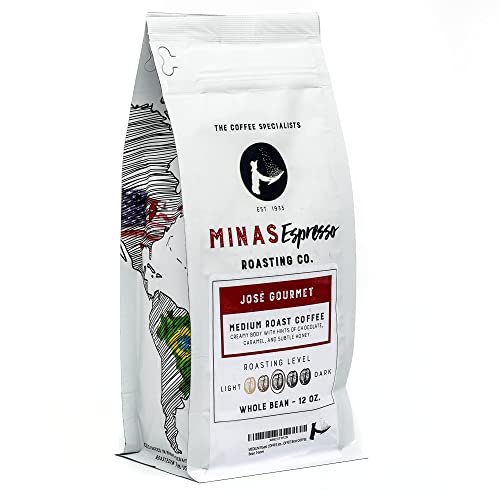 Minas Espresso - Jose Gourmet - Medium Roast Whole Coffee Beans - Brazilian - 12oz