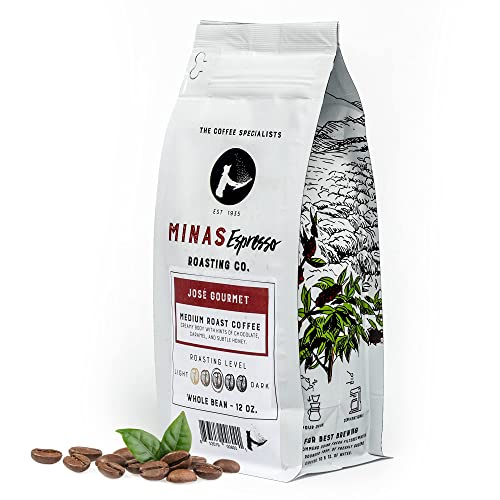 Minas Espresso - Jose Gourmet - Medium Roast Whole Coffee Beans - Brazilian - 12oz