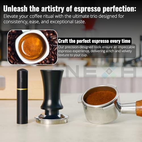 NEXA 53mm Espresso Coffee Self-Leveling Tamper Press