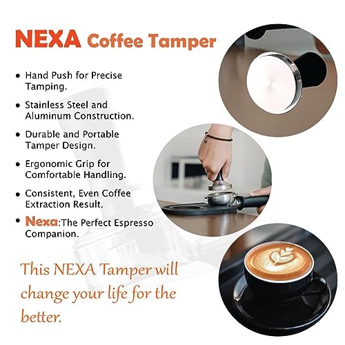 NEXA 53mm Espresso Coffee Self-Leveling Tamper Press