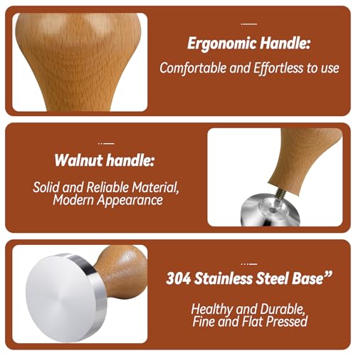 51mm Espresso Tamper Set with Stirrer & Silicone Mat