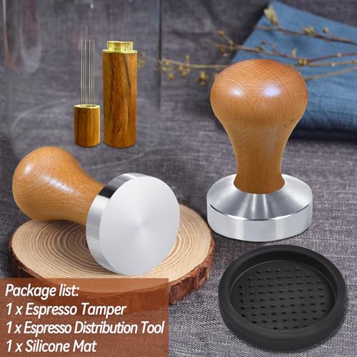 51mm Espresso Tamper Set with Stirrer & Silicone Mat