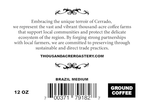 Thousand Acre Roastery Brazilian Ground Coffee - Medium Roast