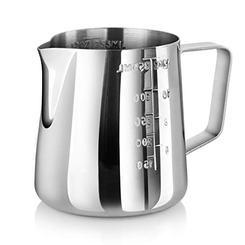 Stainless Steel Frothing Pitcher & Aluminum Tamper Set