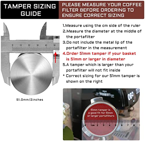 51mm Coffee Tamper Set with Frothing Pitcher & Accessories