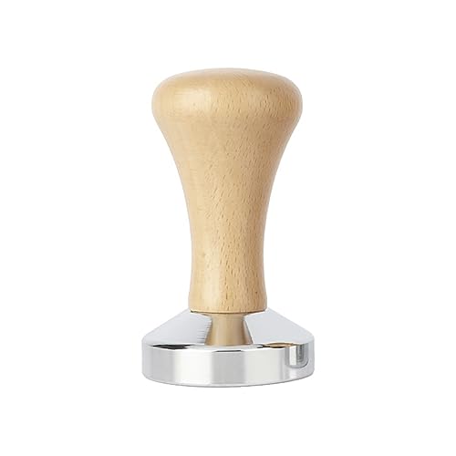 Stainless Steel 51mm Espresso Coffee Tamper with Wood Base