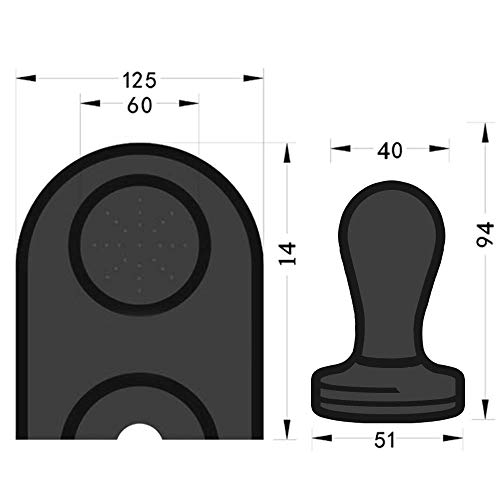 51mm Espresso Tamper with Wooden Handle & Silicone Mat