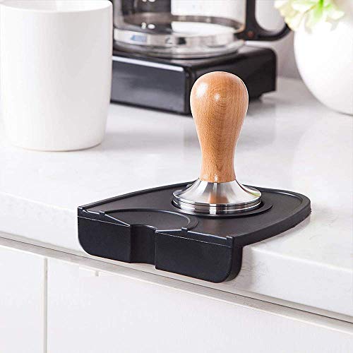 51mm Espresso Tamper with Wooden Handle & Silicone Mat