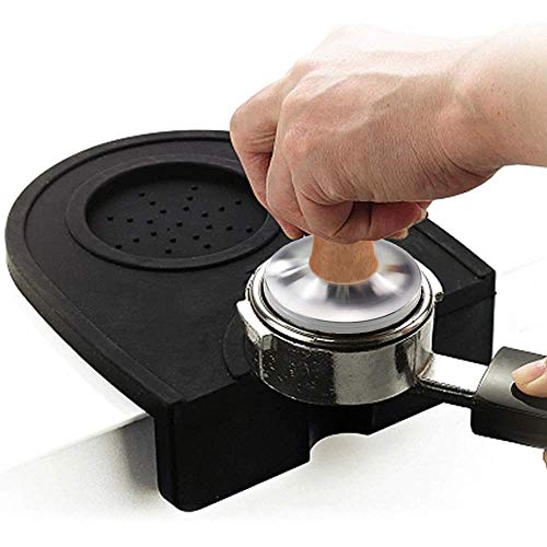 51mm Espresso Tamper with Wooden Handle & Silicone Mat