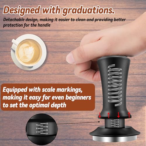 Yeelan 51mm Espresso Tamper with Calibrated Spring Loaded Base