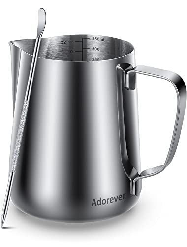 Stainless Steel Milk Frothing Pitcher Set with Art Pen