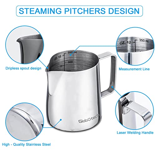 Stainless Steel Latte Art Milk Frothing Pitcher 12oz