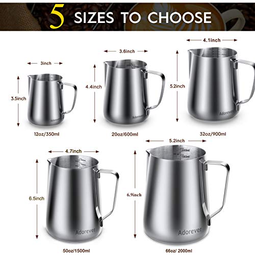 Stainless Steel Milk Frothing Pitcher Set with Art Pen