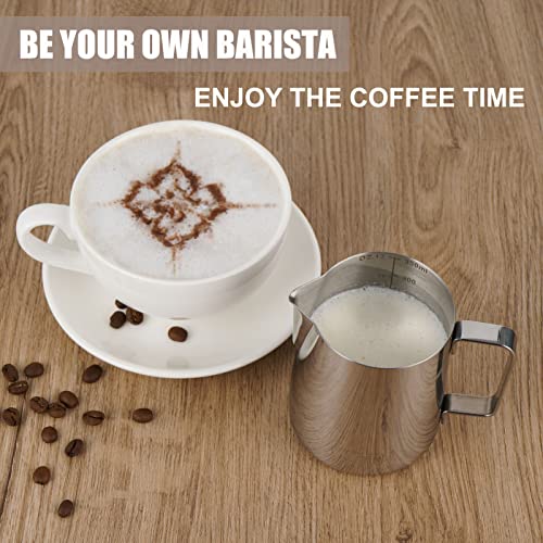 Stainless Steel Milk Frothing Pitcher Set for Espresso