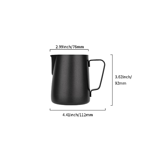 12oz Stainless Steel Milk Frothing Pitcher for Espresso