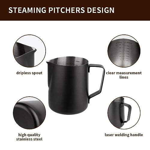 12oz Stainless Steel Milk Frothing Pitcher for Espresso