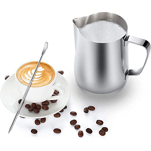 20 oz Stainless Steel Milk Frothing Pitcher Set