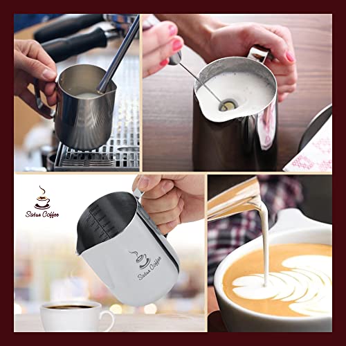Stainless Steel Milk Frothing Pitcher - 12oz
